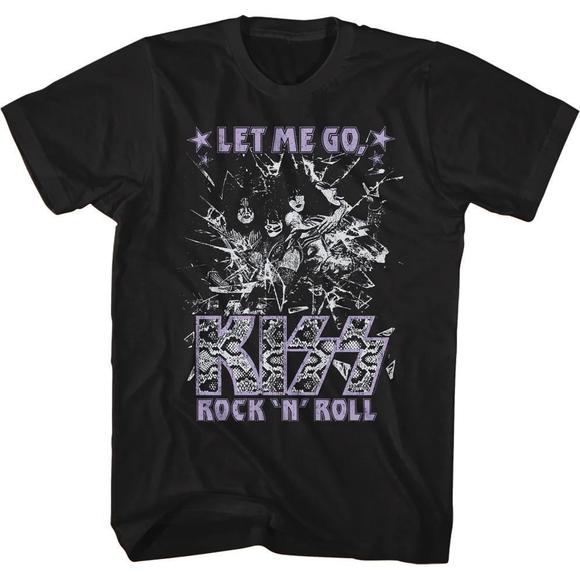 Other - Shattered Let Me Go Rock N Roll Kiss Tshirt